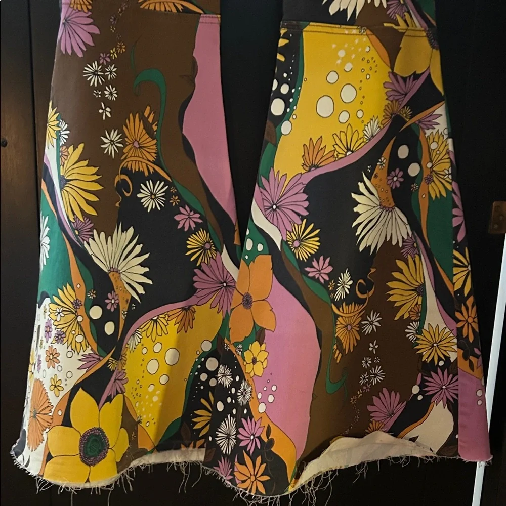 RARE Free People Float On Flair Floral Hippie Bellbottom - Picture 9 of 9